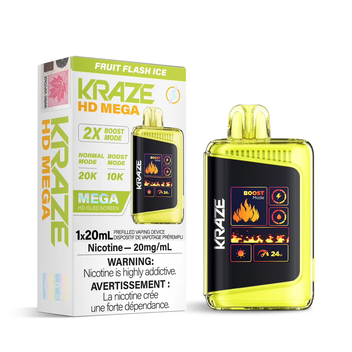 Fruit Flash Ice Kraze HD Mega - Disposable 20K by KRAZE