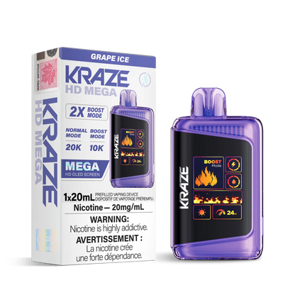 Grape Ice Kraze HD Mega - Disposable 20K