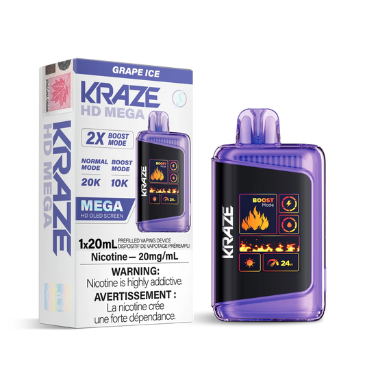 Grape Ice Kraze HD Mega - Disposable 20K