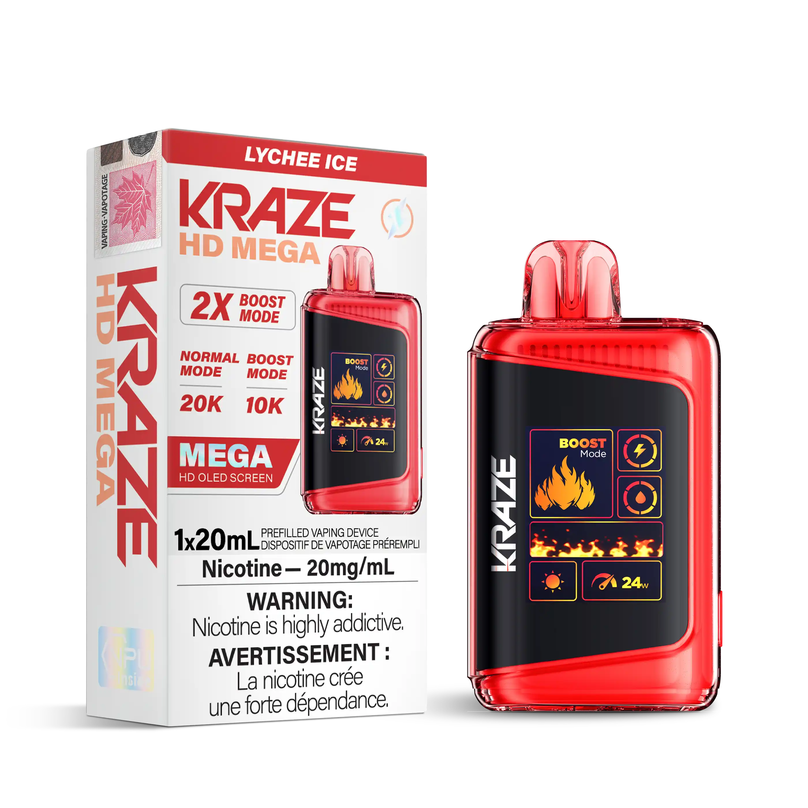 Lychee Ice Kraze HD Mega - Disposable 20K by KRAZE