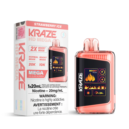 Strawberry Ice Kraze HD Mega - Disposable 20K