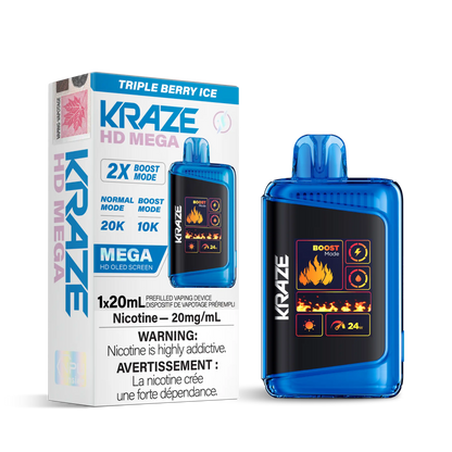 Triple Berry Ice Kraze HD Mega - Disposable 20K