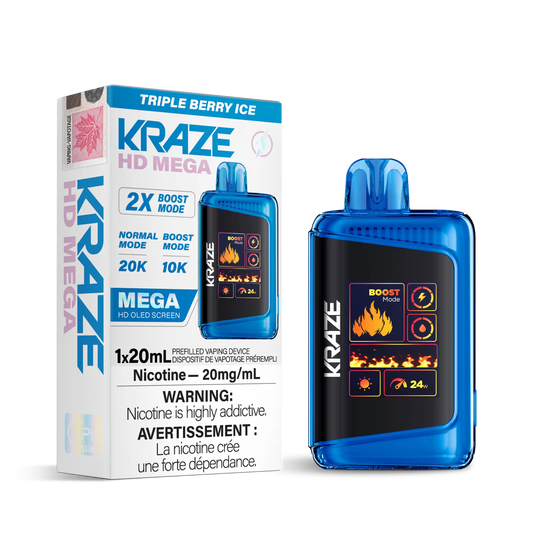 Triple Berry Ice Kraze HD Mega - Disposable 20K