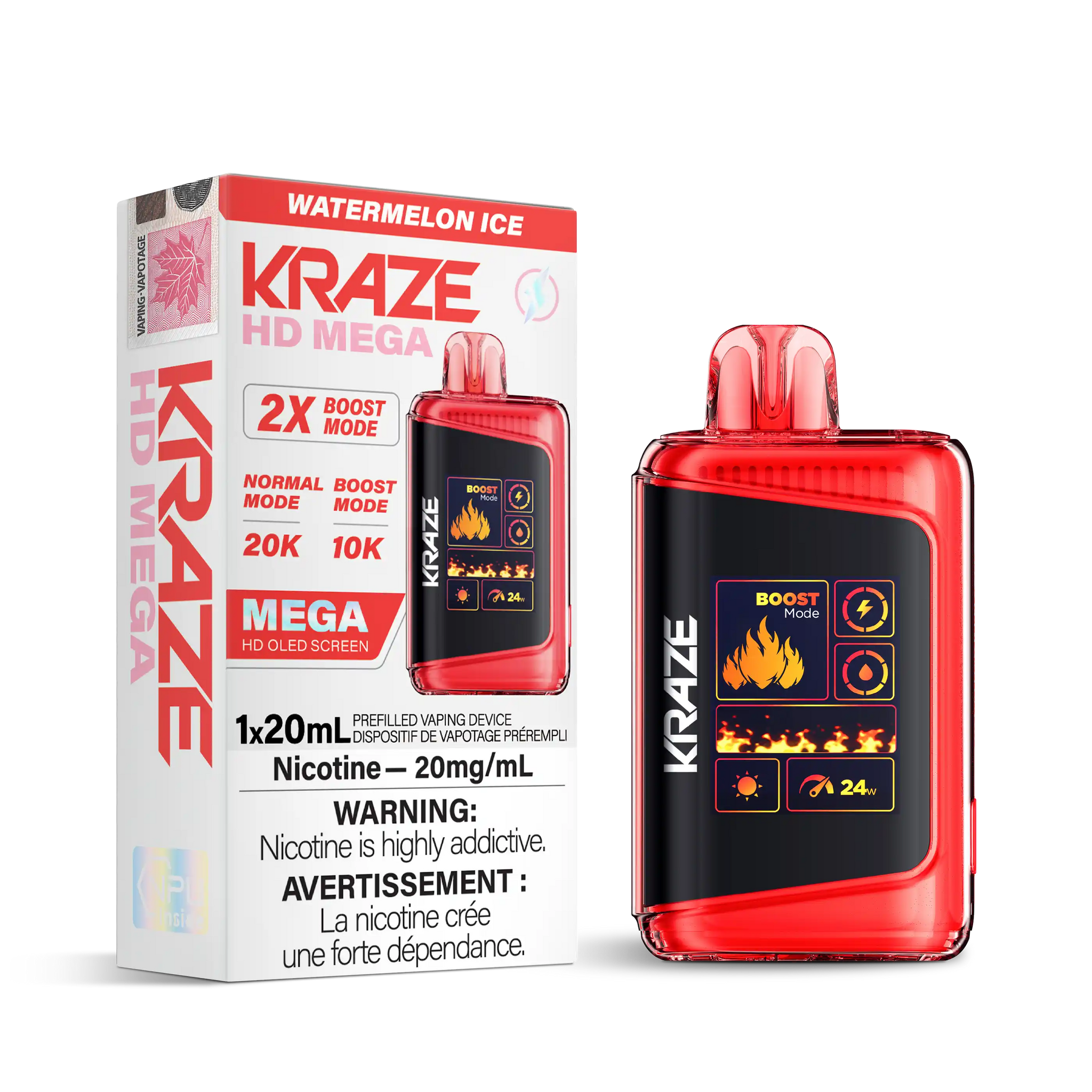 Watermelon Ice Kraze HD Mega - Disposable 20K