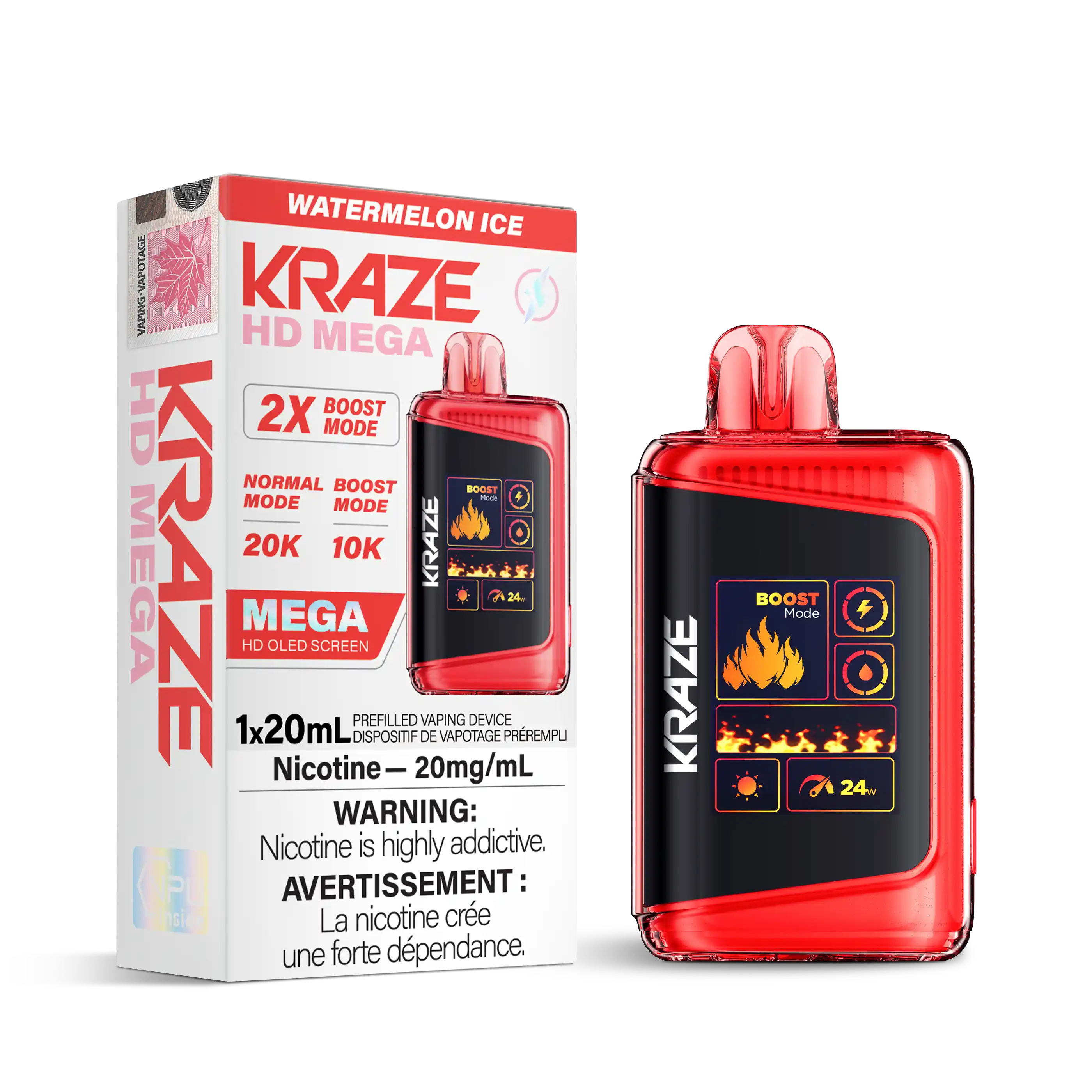 Watermelon Ice Kraze HD Mega - Disposable 20K