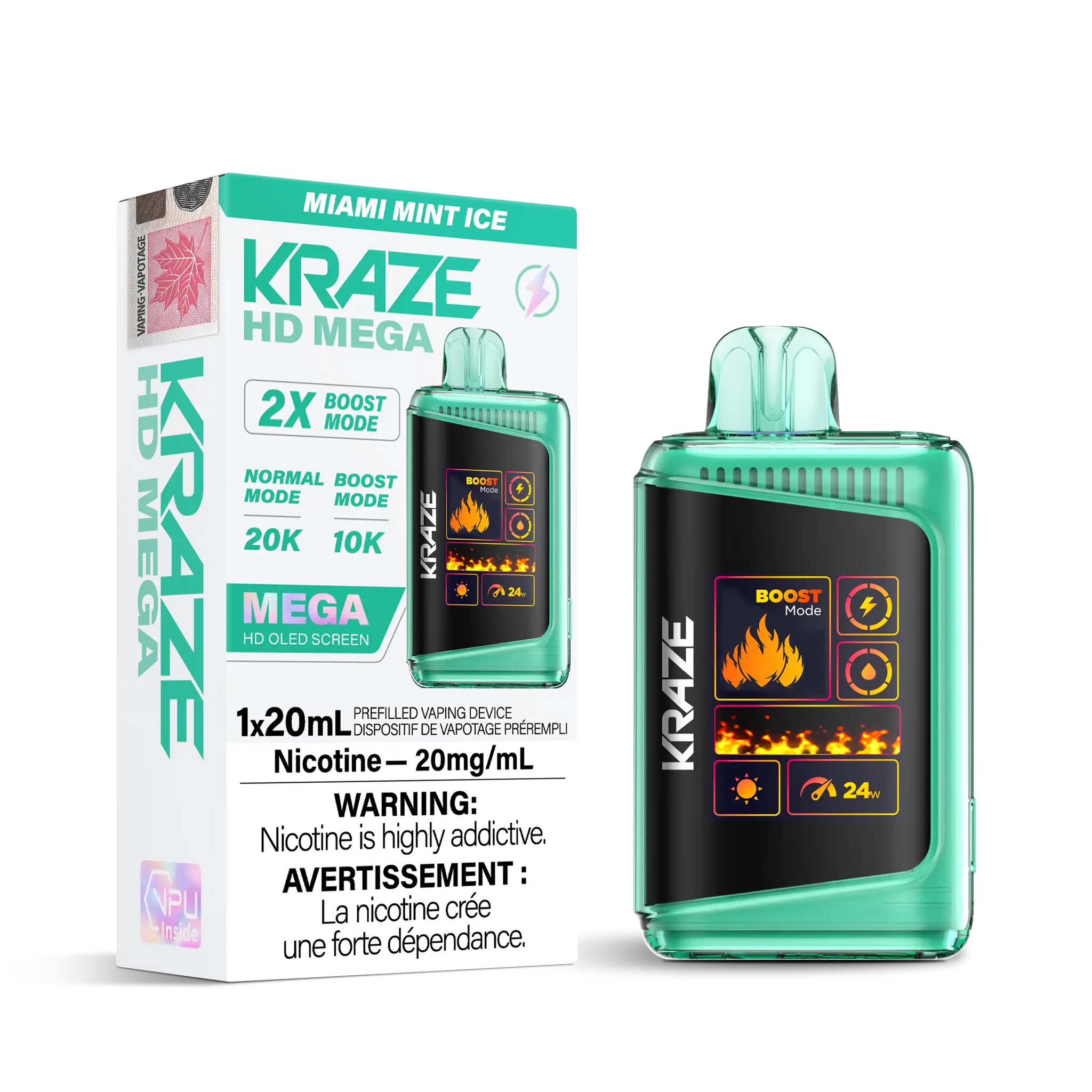 Miami Mint Ice Kraze HD Mega - Disposable 20K