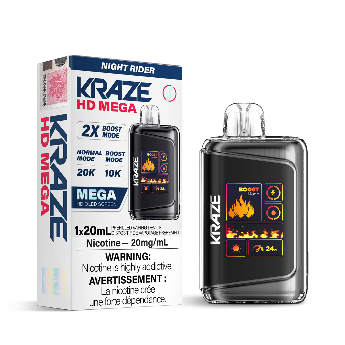 Night Rider Kraze HD Mega - Disposable 20K