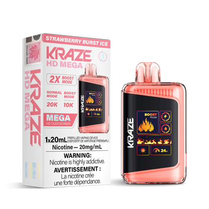 Strawberry Burst Ice Kraze HD Mega - Disposable 20K