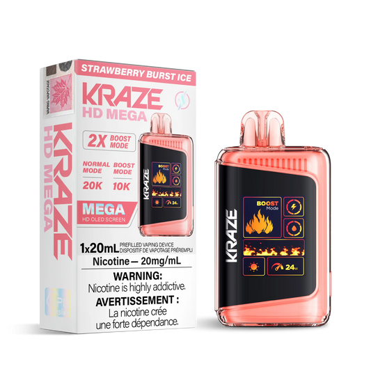 Strawberry Burst Ice Kraze HD Mega - Disposable 20K