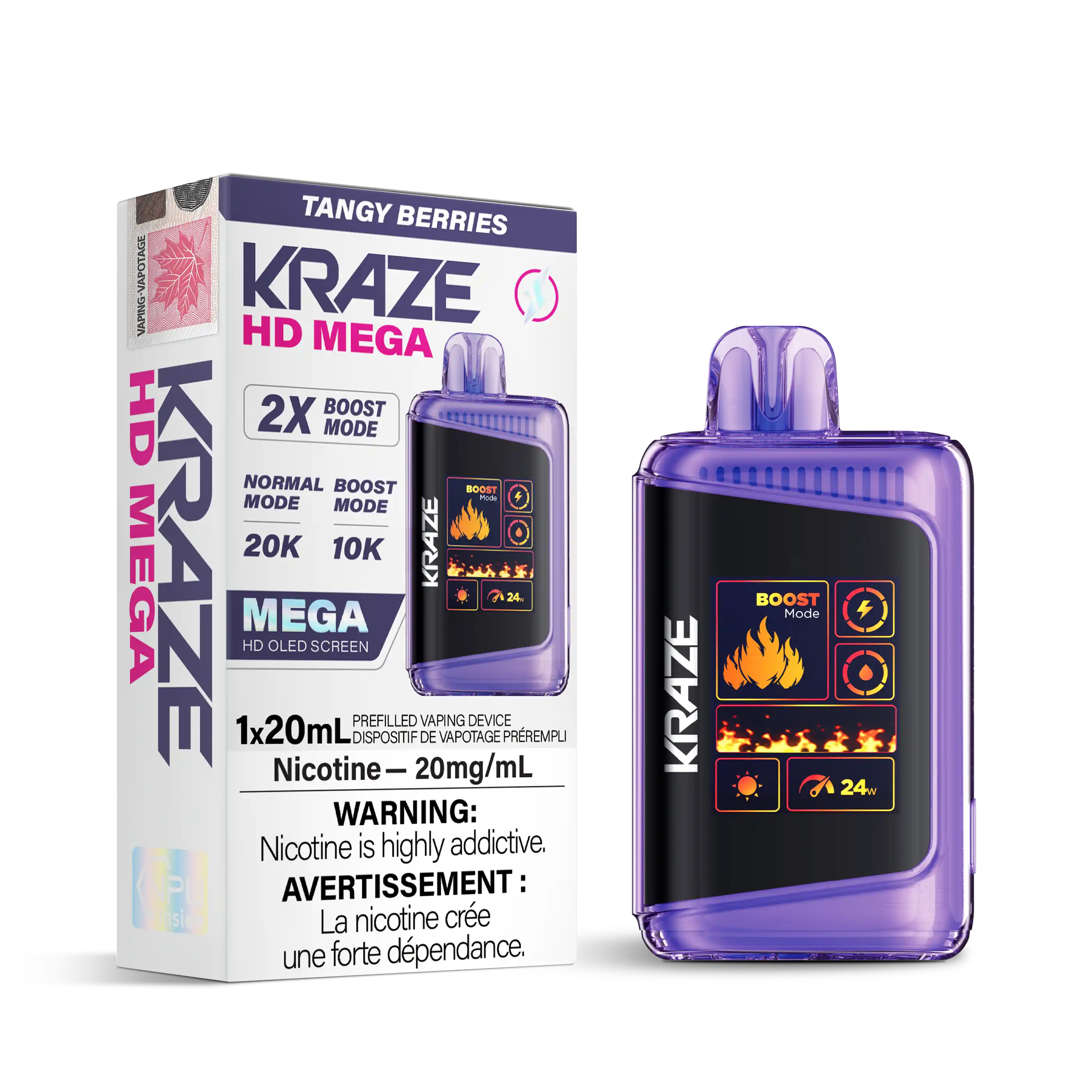 Tangy Berries Kraze HD Mega - Disposable 20K