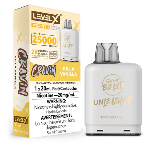 Killa Vanilla Flavour Beast Boost G2 Unleashed Pods 25K