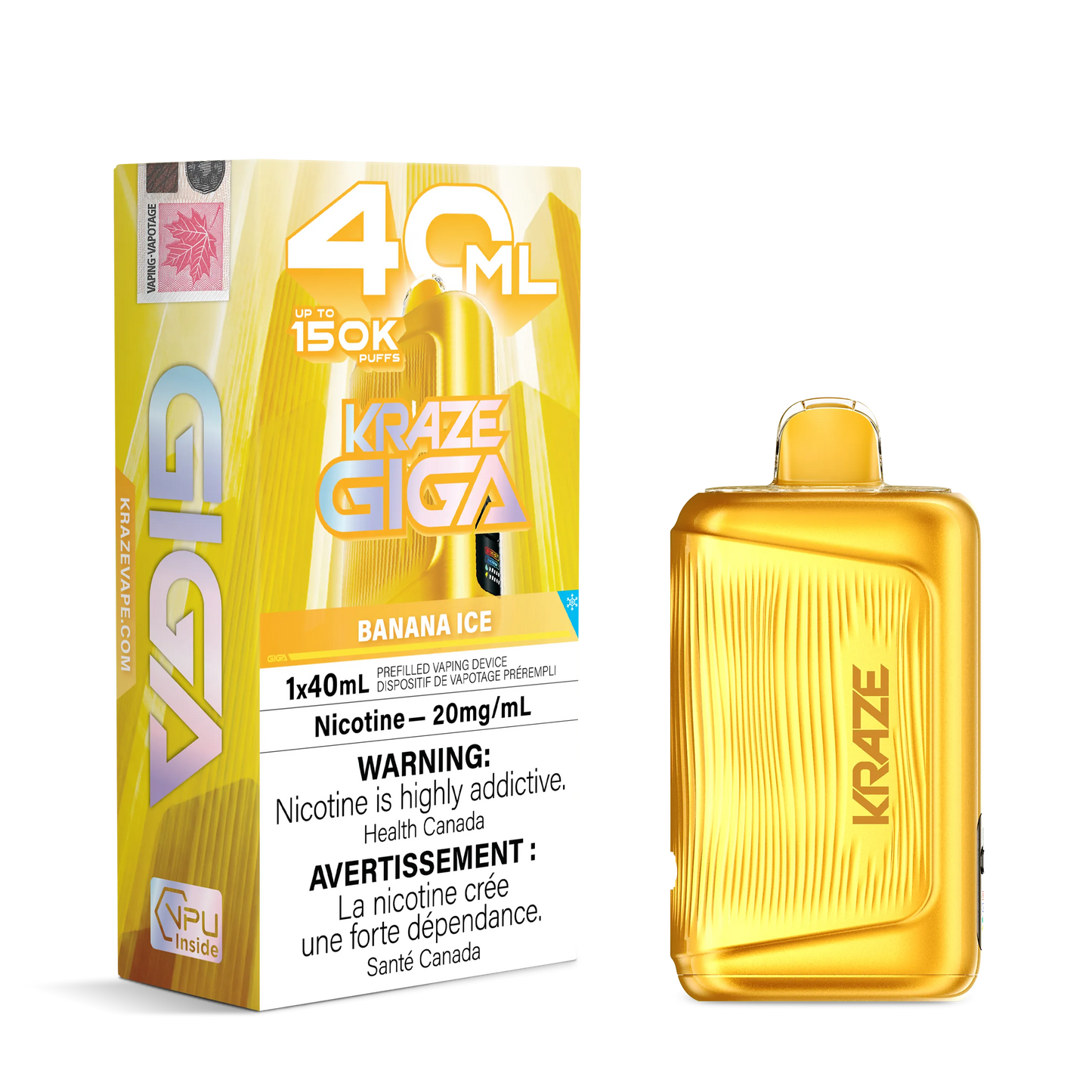 Banana Ice Kraze Giga - Disposable 150K
