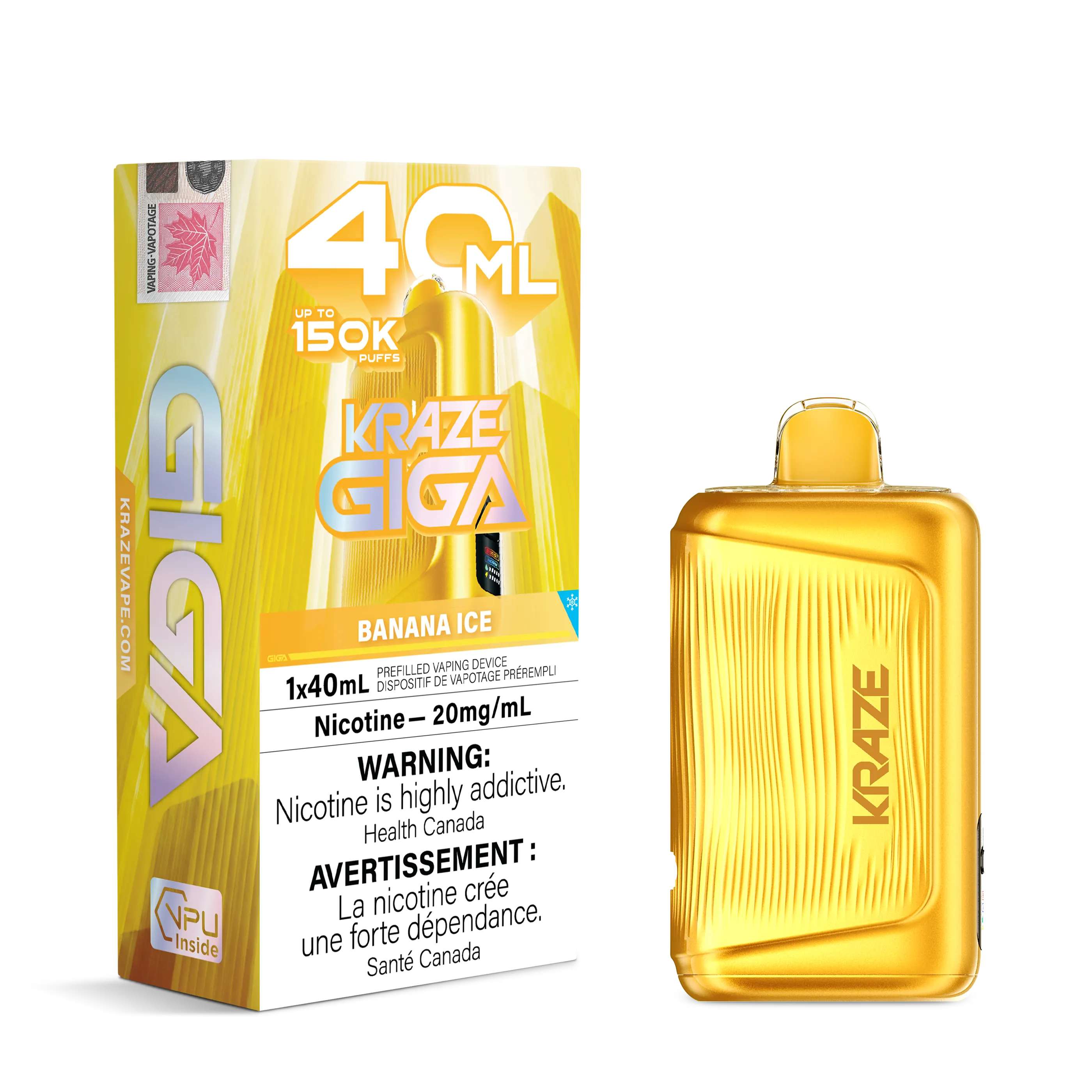 Banana Ice Kraze Giga - Disposable 150K