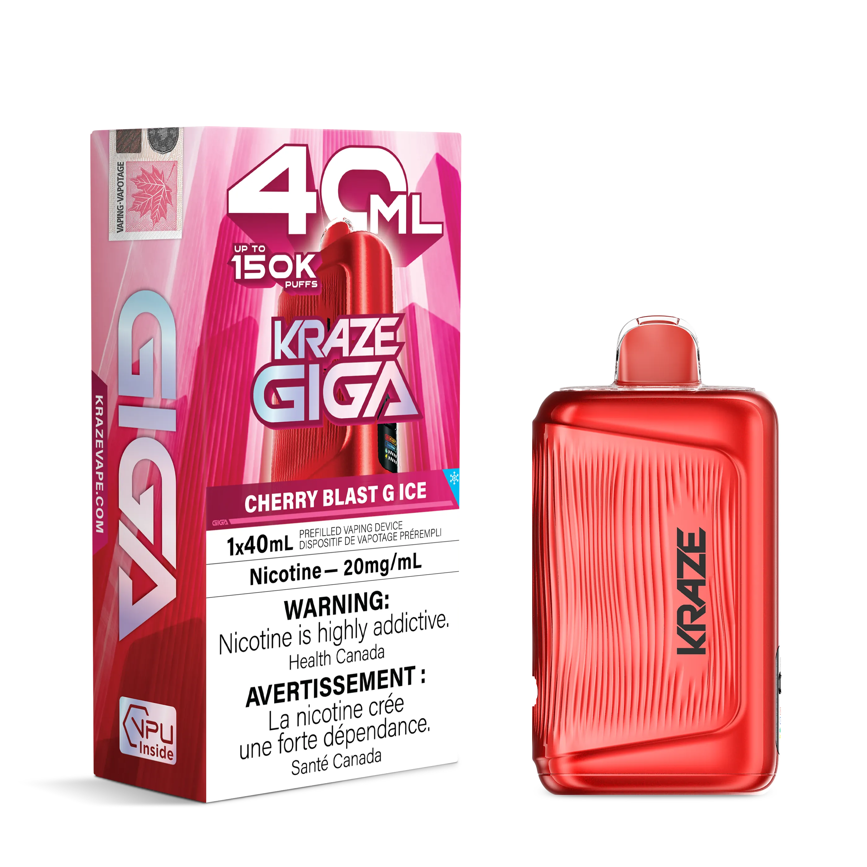 Cherry Blast G Ice Kraze Giga - Disposable 150K