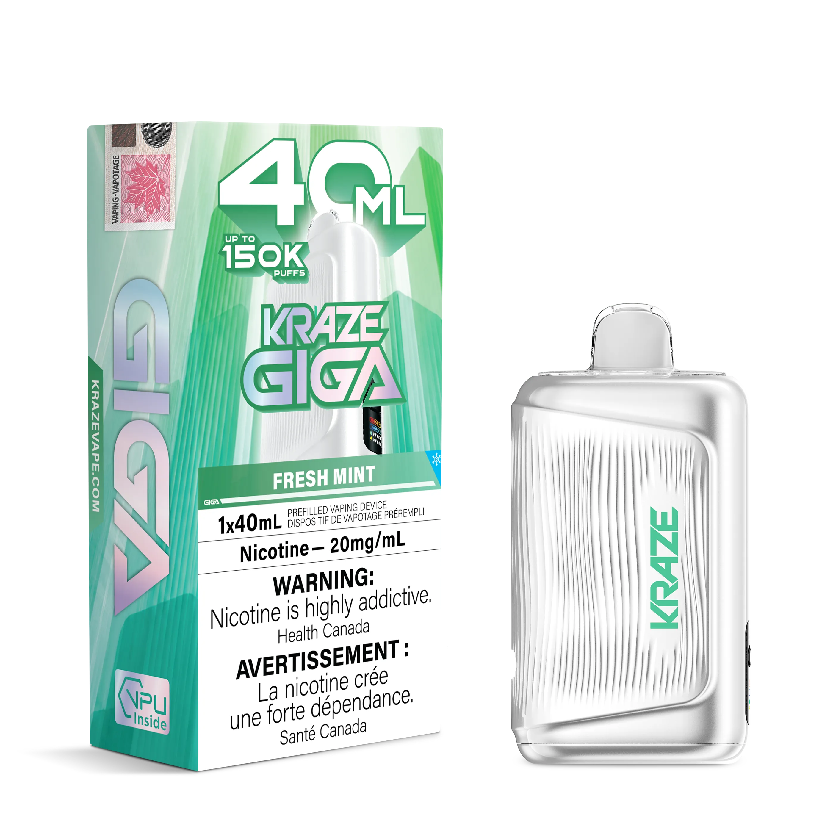 Fresh Mint Ice Kraze Giga - Disposable 150K