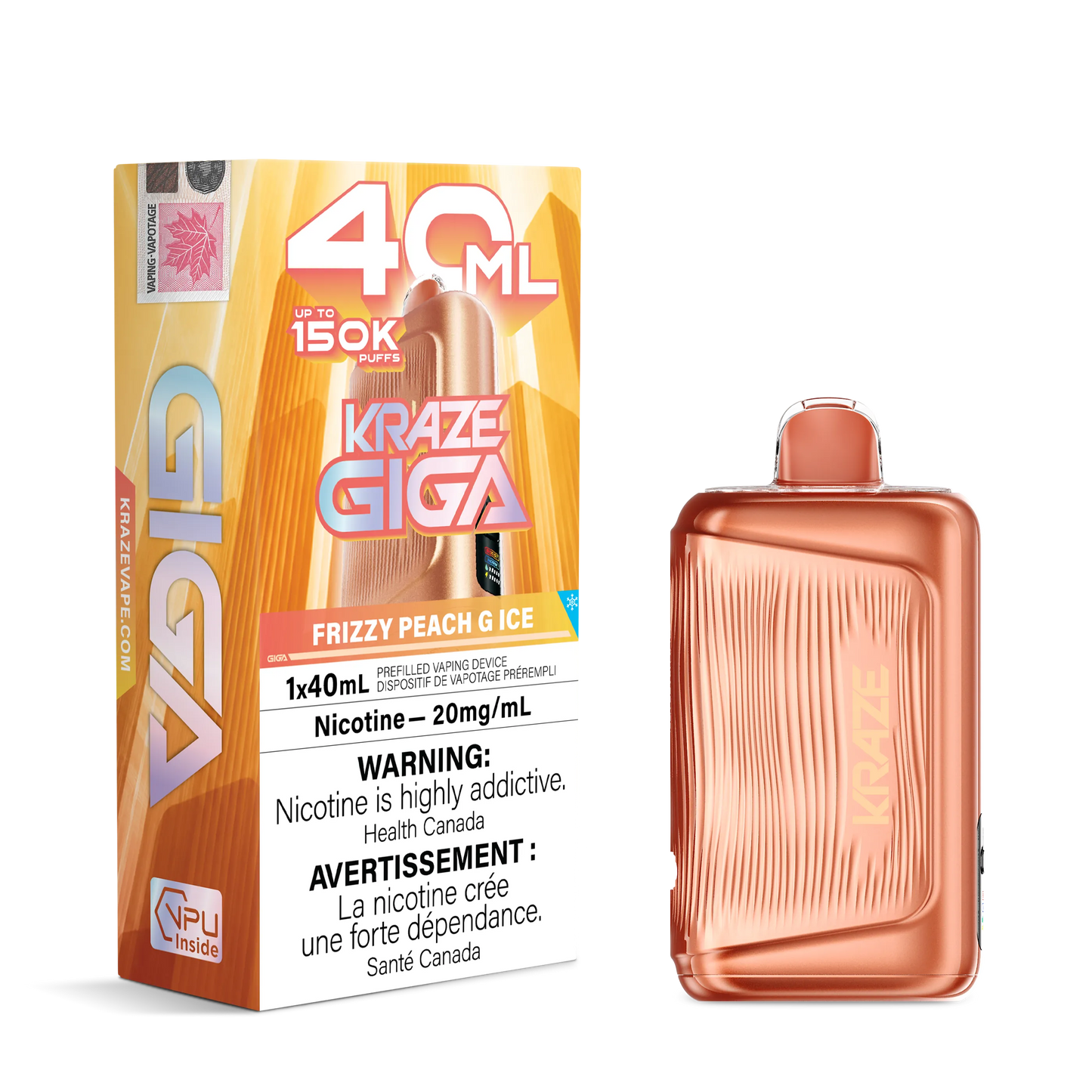 Fizzy Peach G Ice Kraze Giga - Disposable 150K