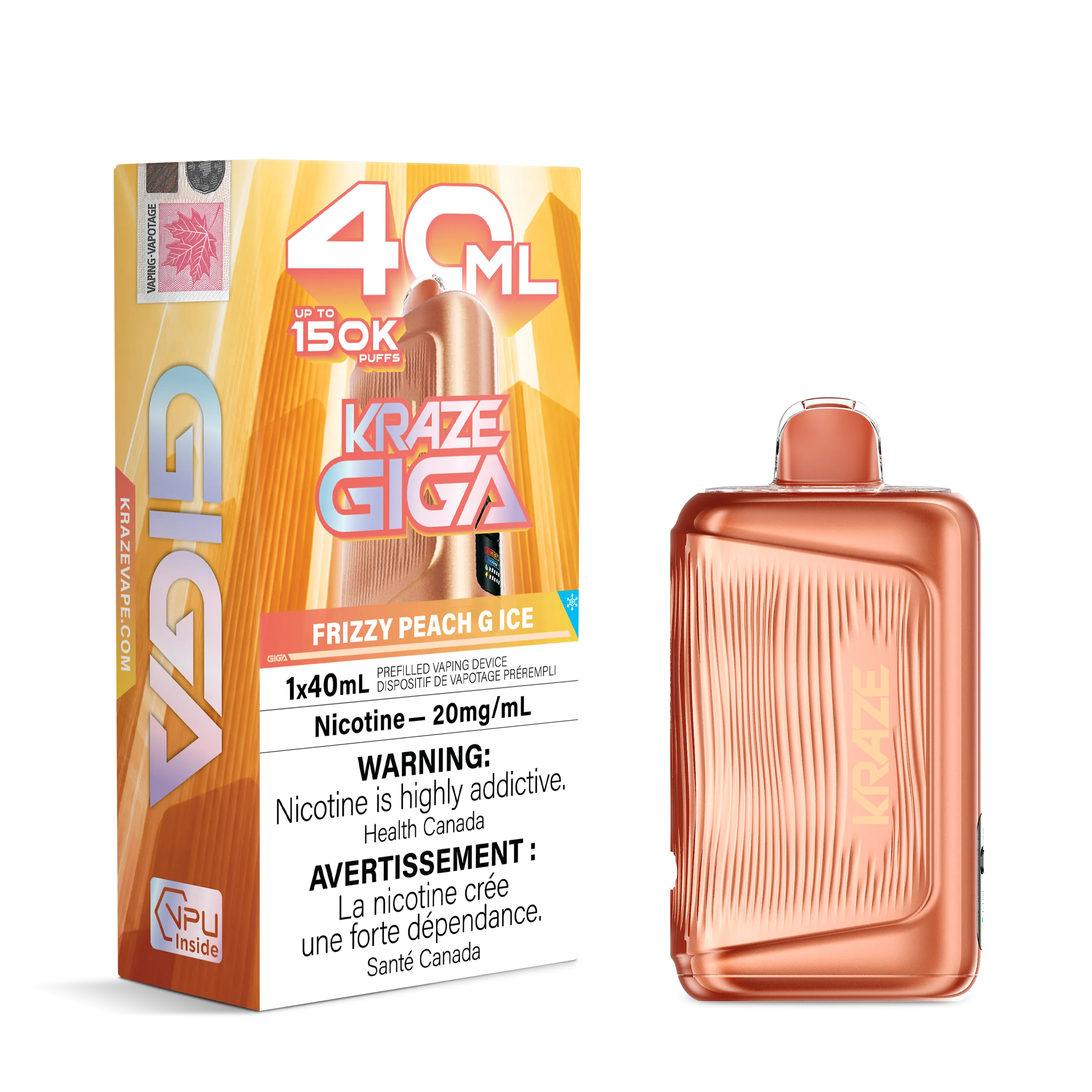 Fizzy Peach G Ice Kraze Giga - Disposable 150K