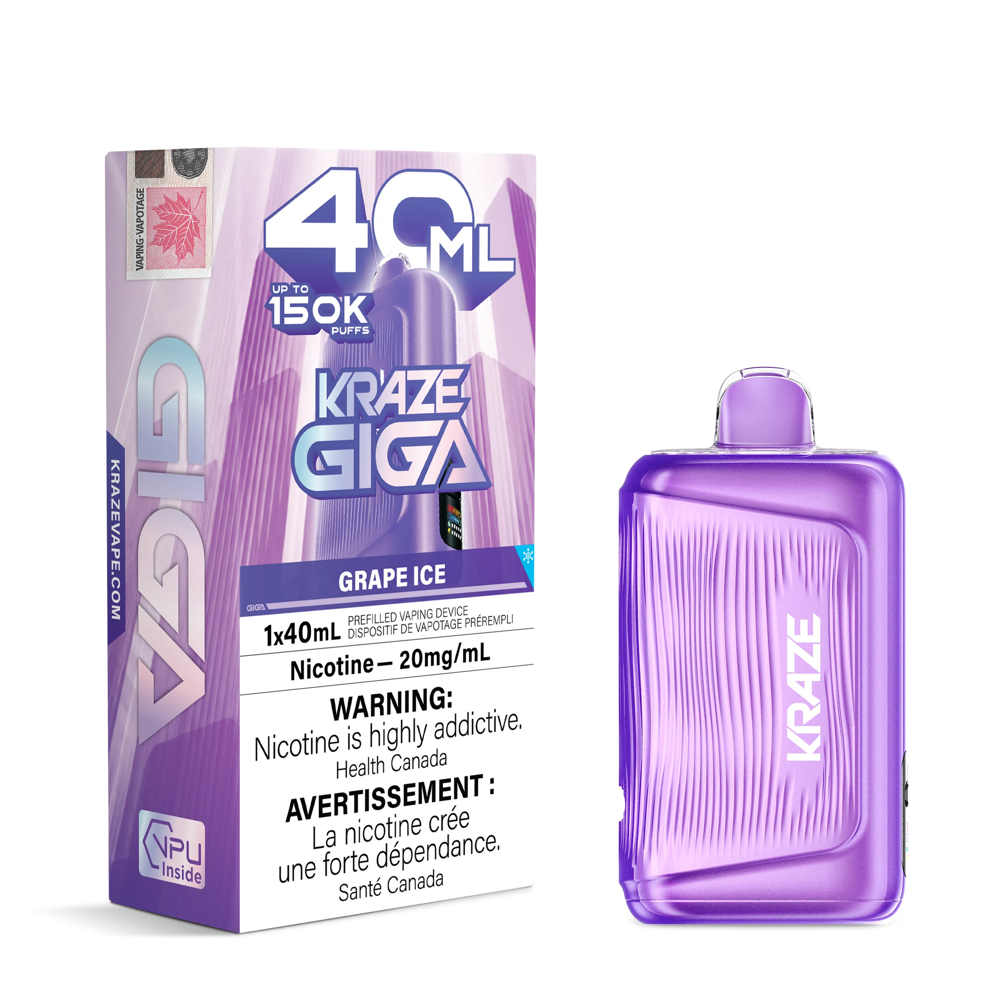 Grape Ice Kraze Giga - Disposable 150K