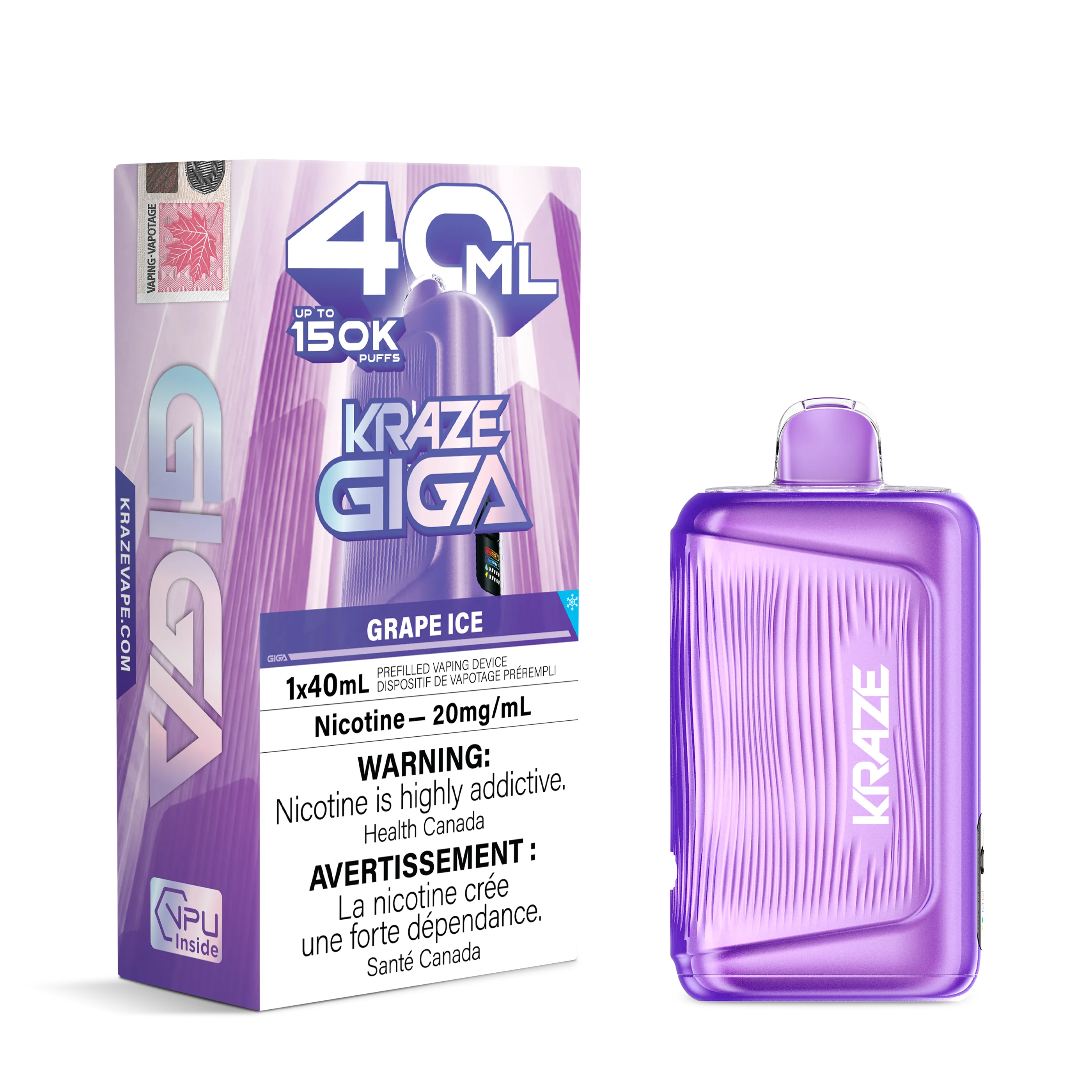 Grape Ice Kraze Giga - Disposable 150K