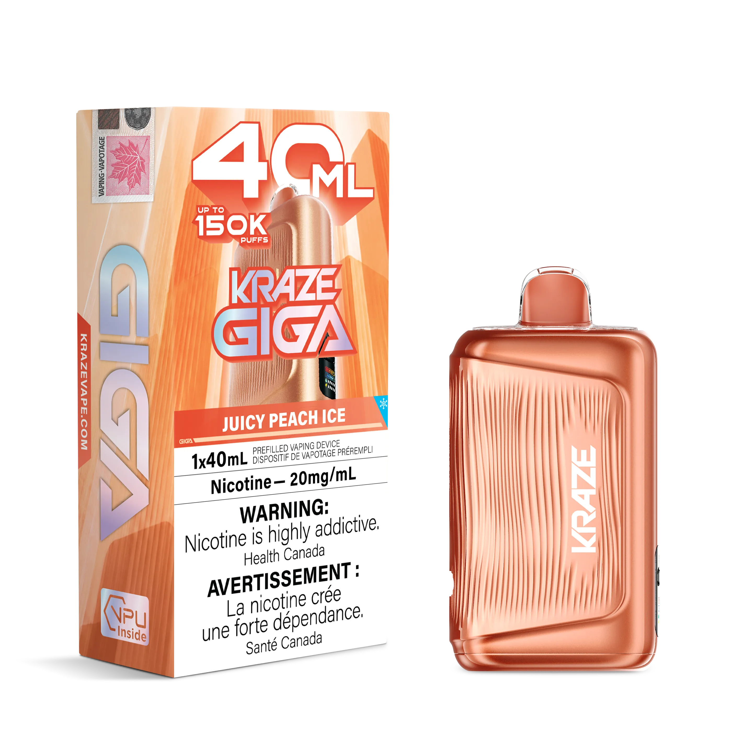 Juicy Peach Ice Kraze Giga - Disposable 150K