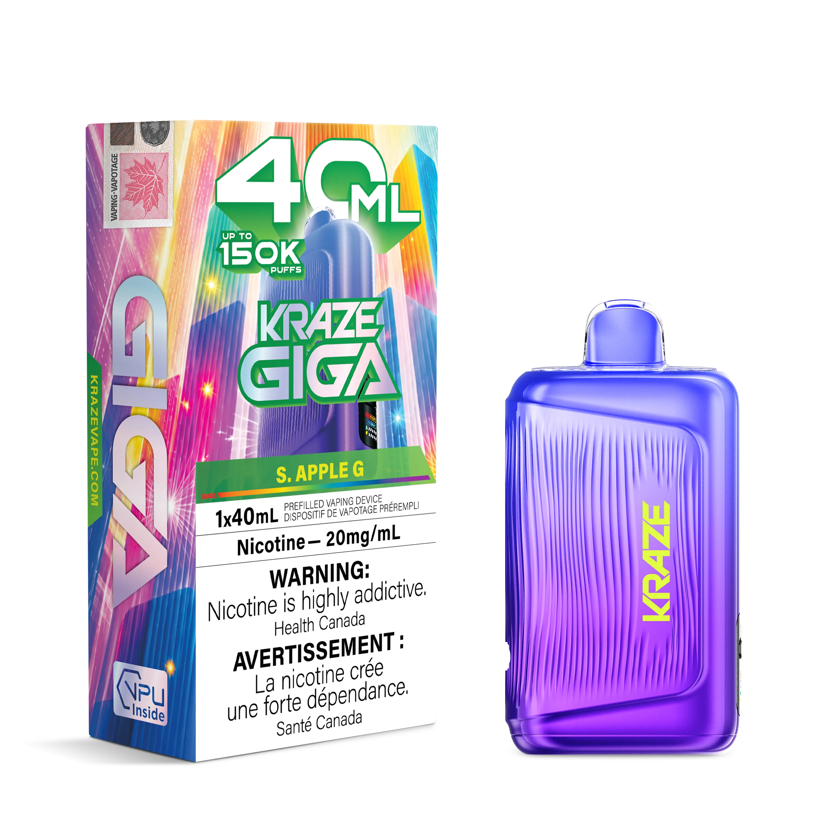 Sour Apple G Kraze Giga - Disposable 150K