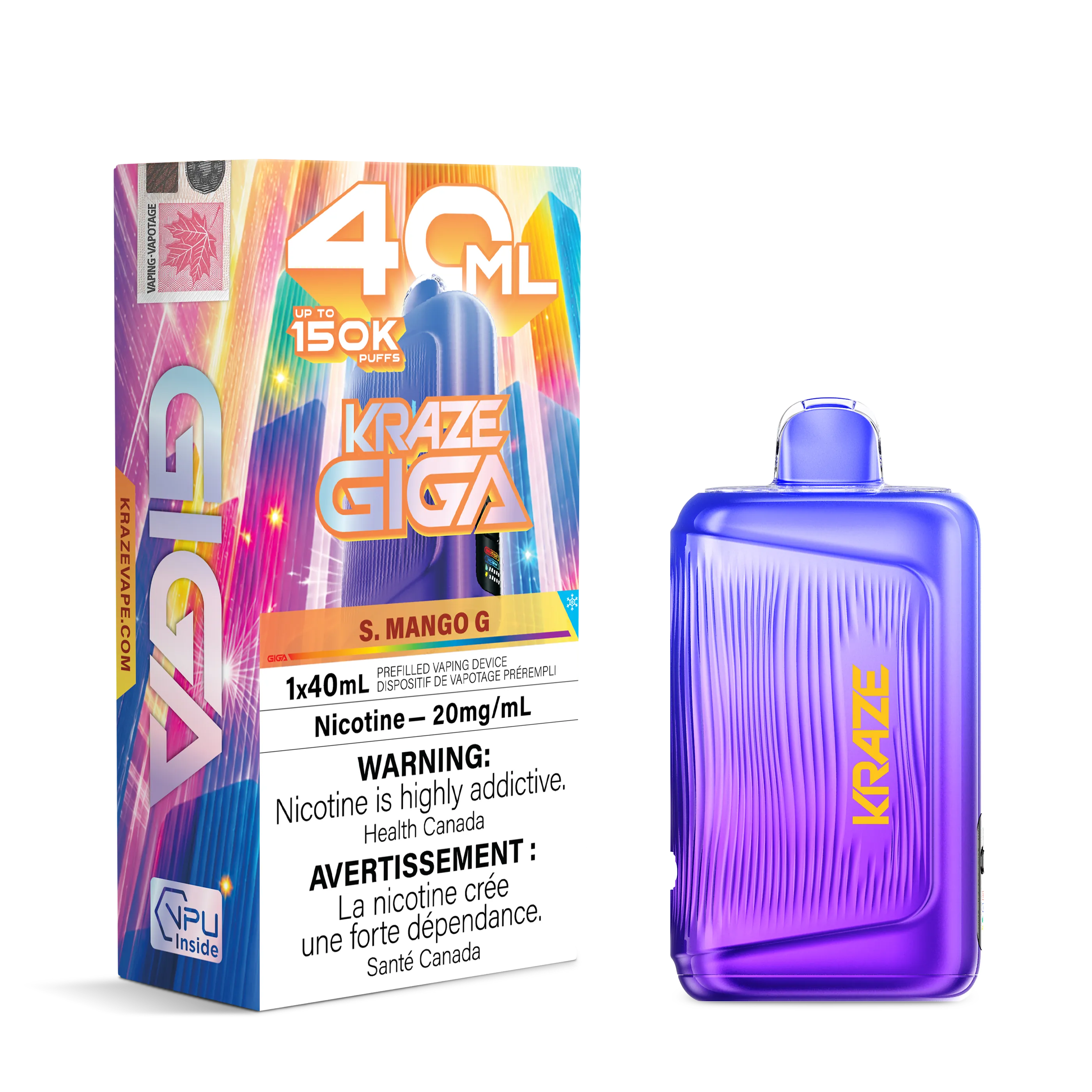 S. Mango G Kraze Giga - Disposable 150K