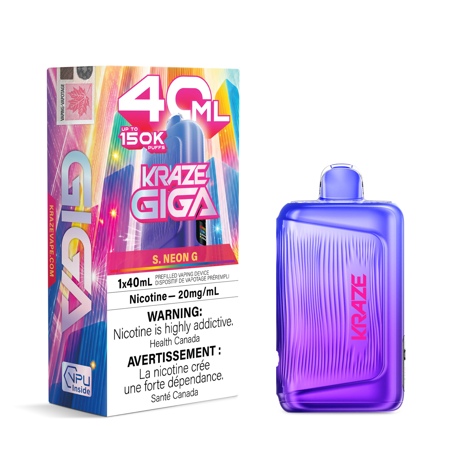 S. Neon G Kraze Giga - Disposable 150K