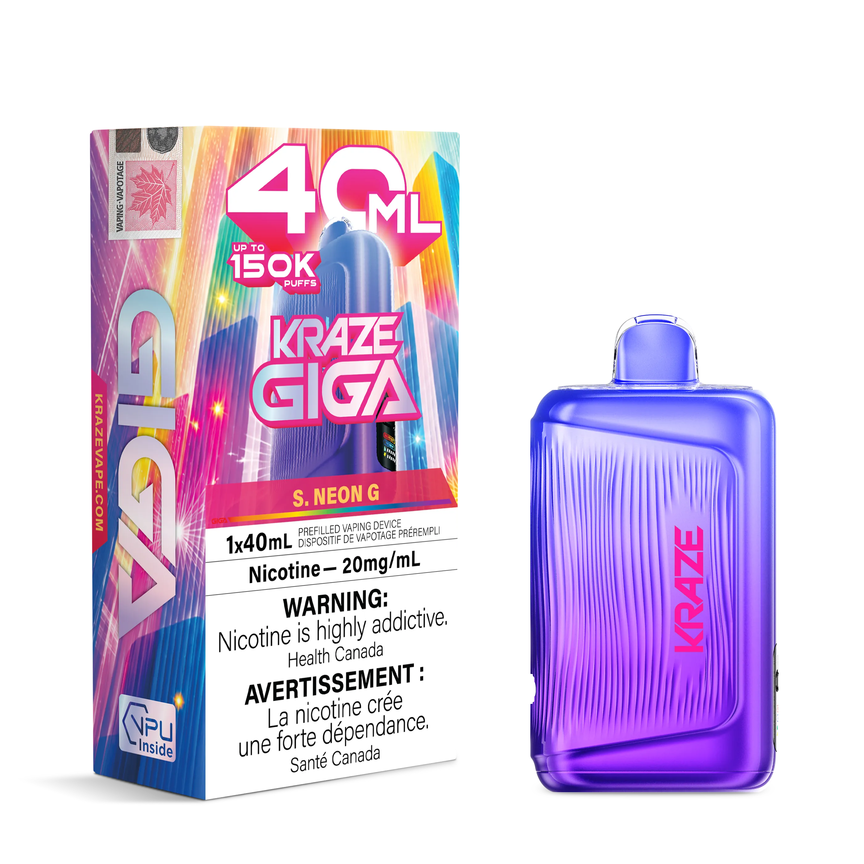 S. Neon G Kraze Giga - Disposable 150K