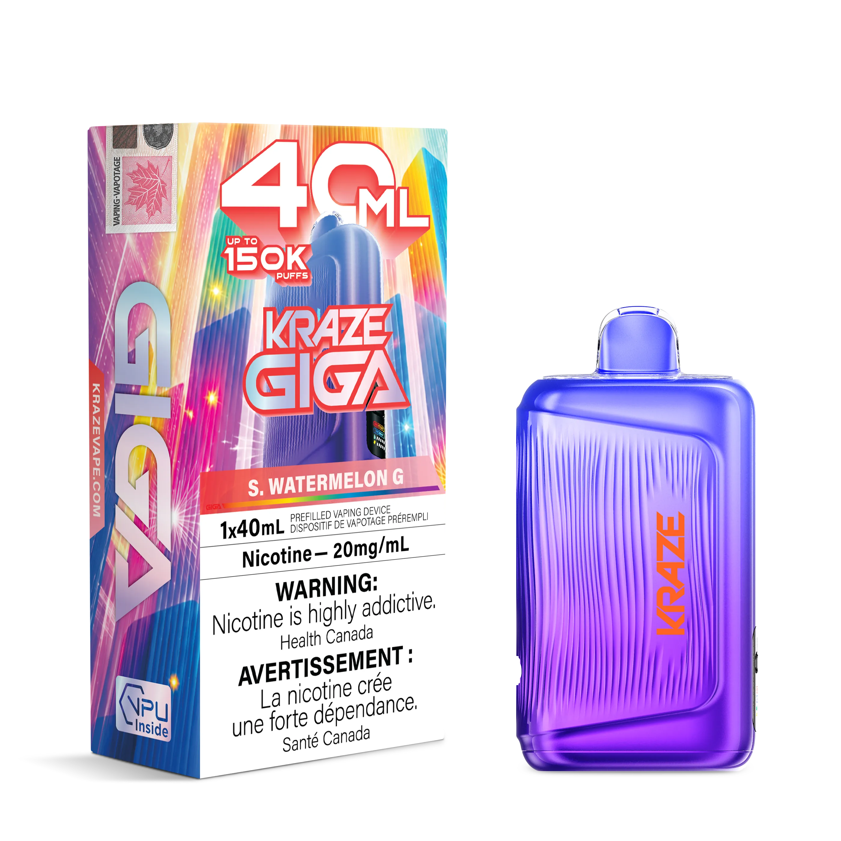 S. Watermelon G Kraze Giga - Disposable 150K