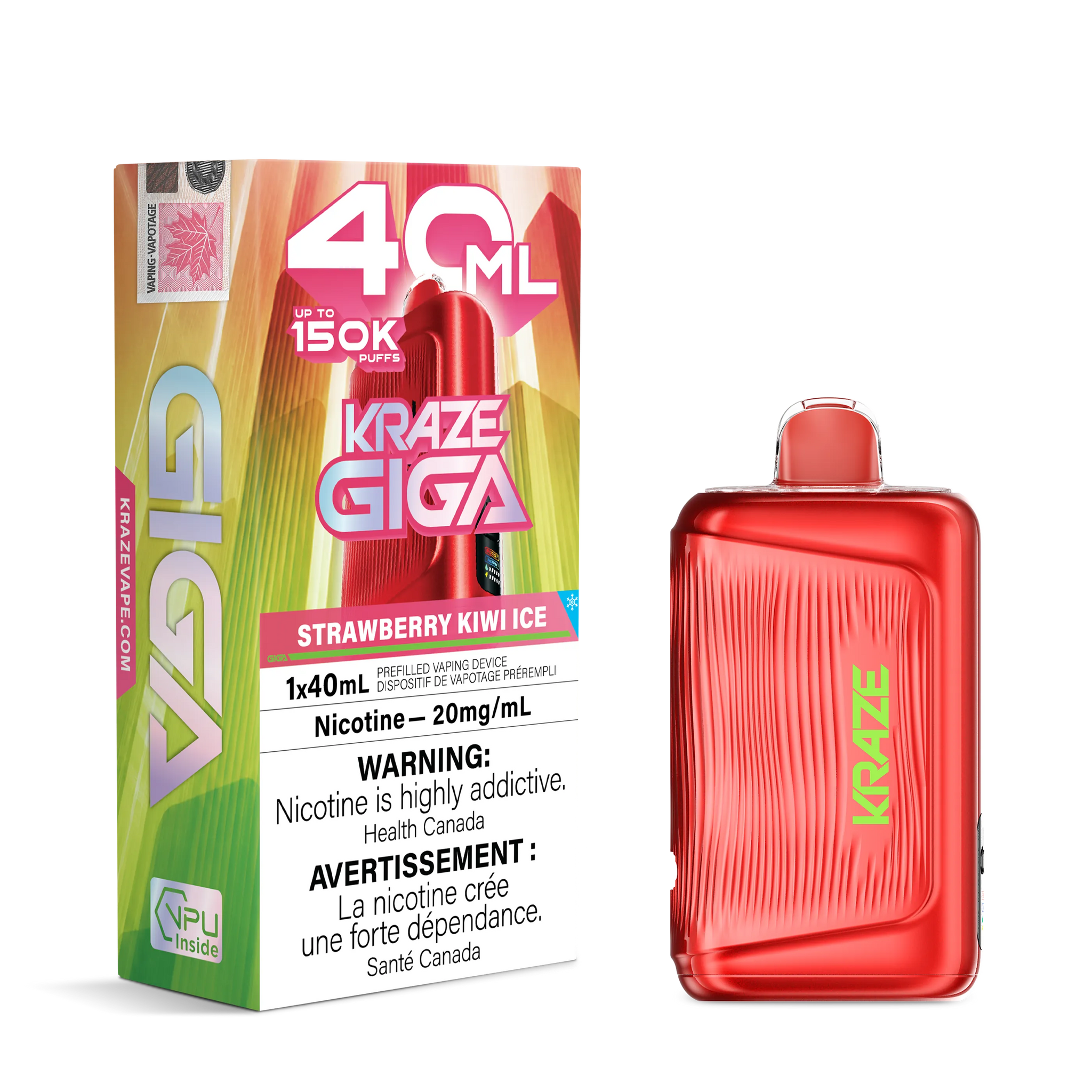 Strawberry Kiwi Ice Kraze Giga - Disposable 150K