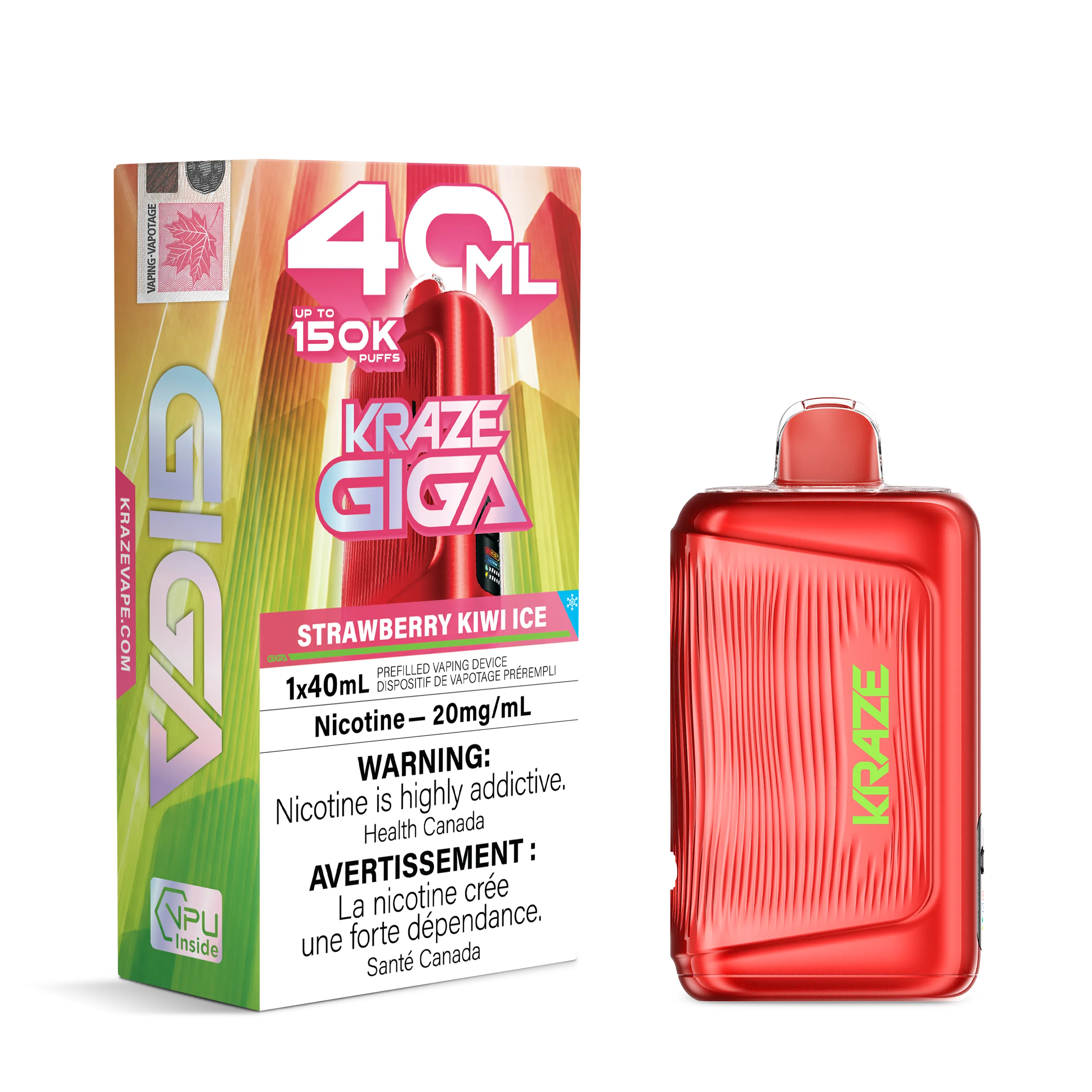 Strawberry Kiwi Ice Kraze Giga - Disposable 150K