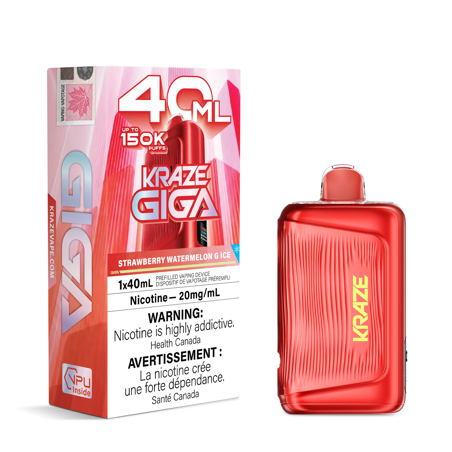 Strawberry Watermelon G Ice Kraze Giga - Disposable 150K