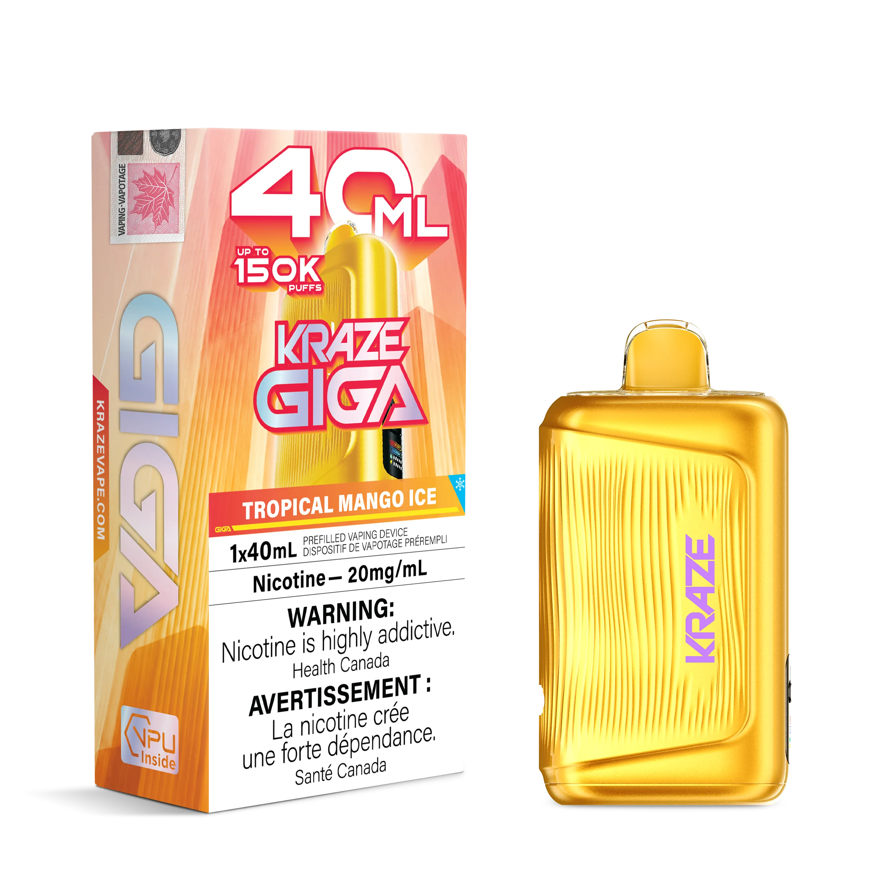 Tropical Mango Ice Kraze Giga - Disposable 150K