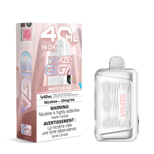White G.B Ice Kraze Giga - Disposable 150K