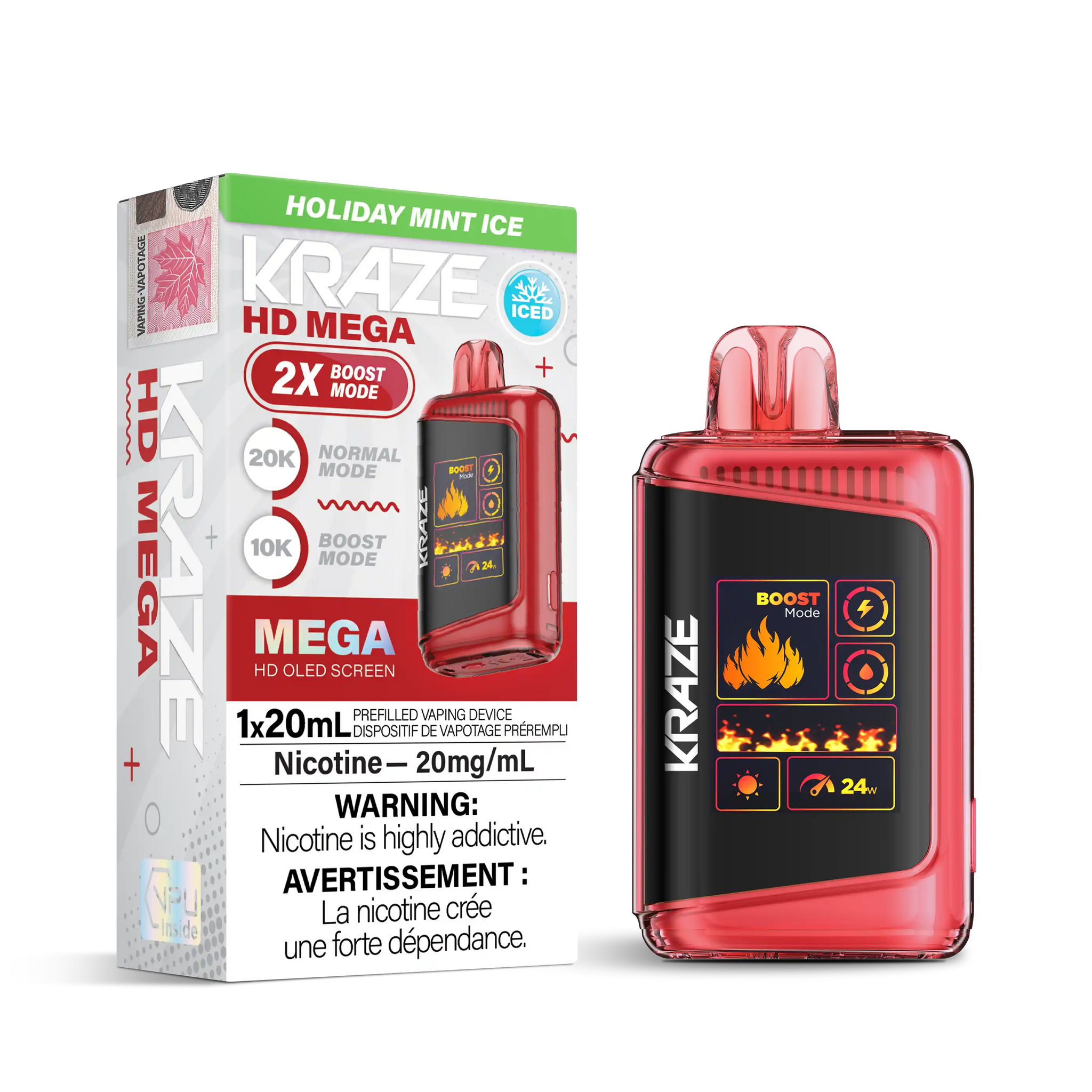 Holiday Mint Ice Kraze HD Mega - Disposable 20K