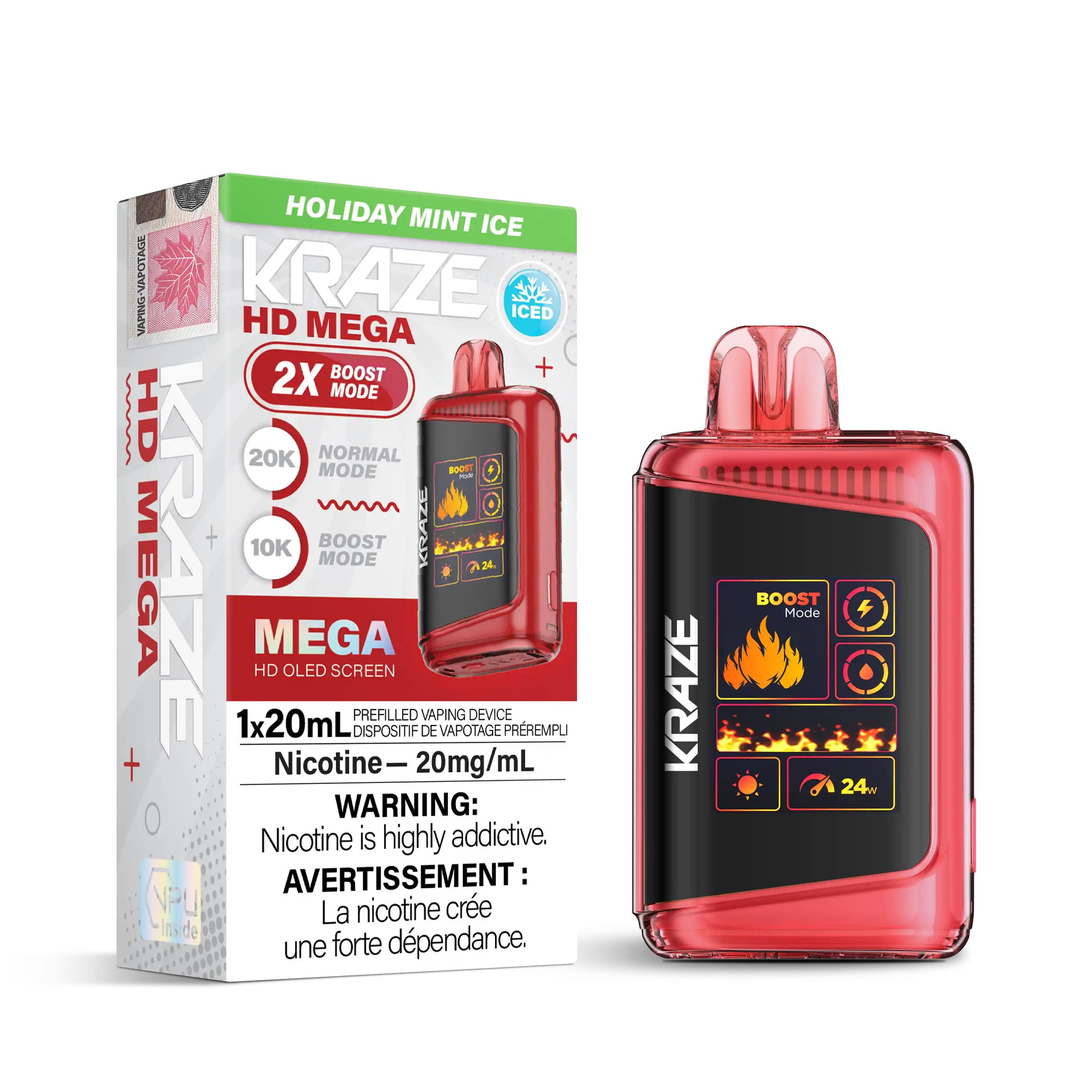 Holiday Mint Ice Kraze HD Mega - Disposable 20K