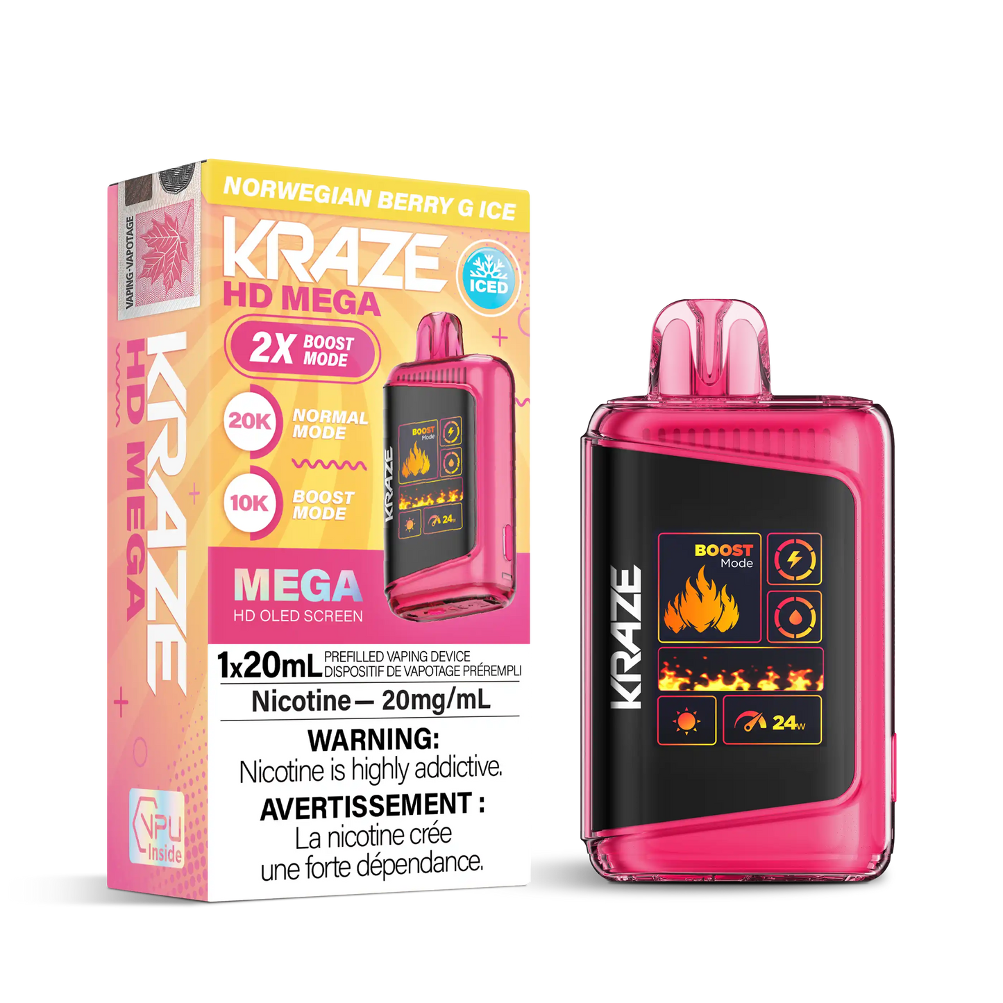 Norwegian Berry G Ice Kraze HD Mega - Disposable 20K