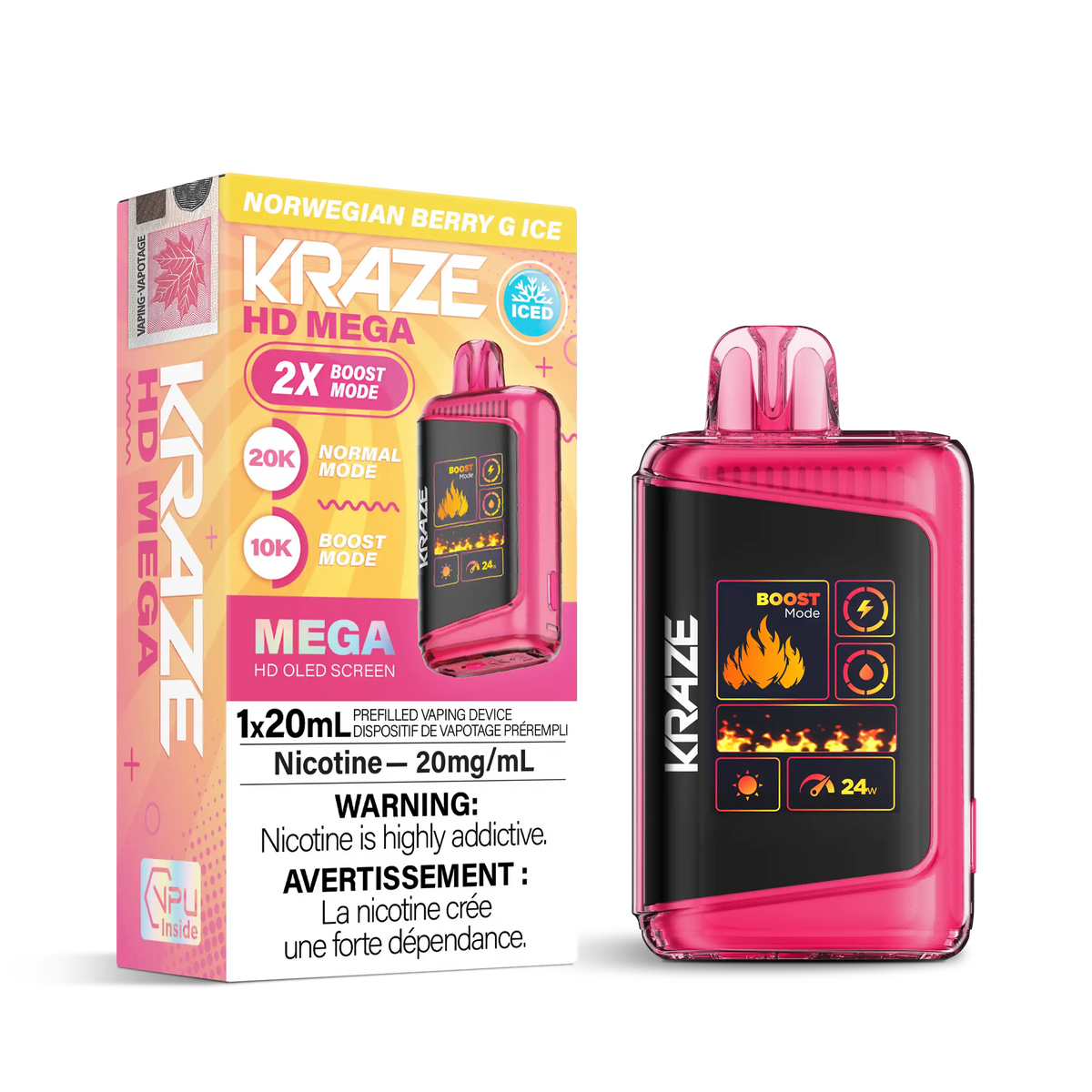 Norwegian Berry G Ice Kraze HD Mega - Disposable 20K
