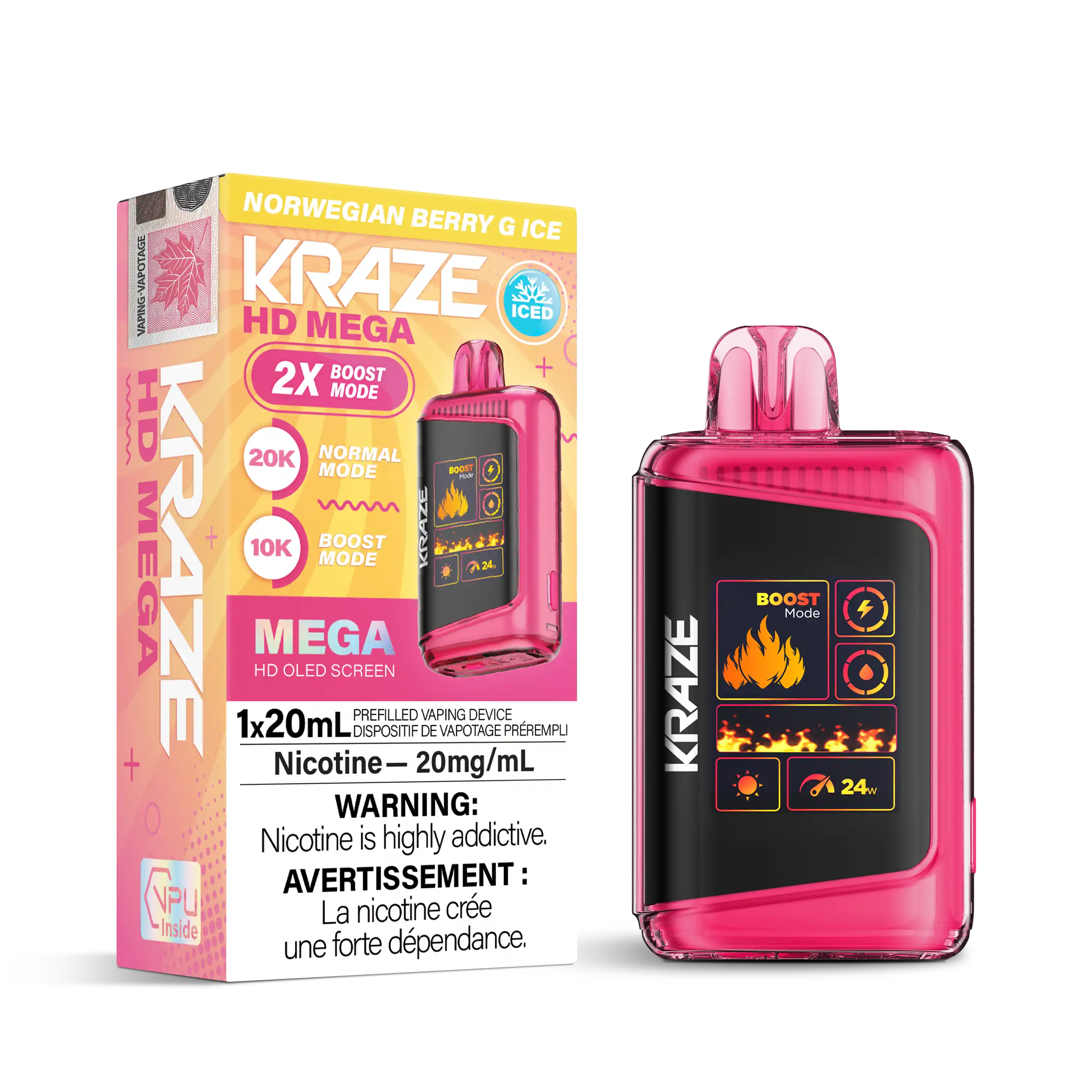 Norwegian Berry G Ice Kraze HD Mega - Disposable 20K