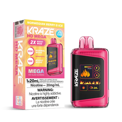 Norwegian Berry G Ice Kraze HD Mega - Disposable 20K