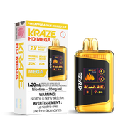 Ananas Pomme Mangue Glacée Kraze HD Mega - Jetable 20K