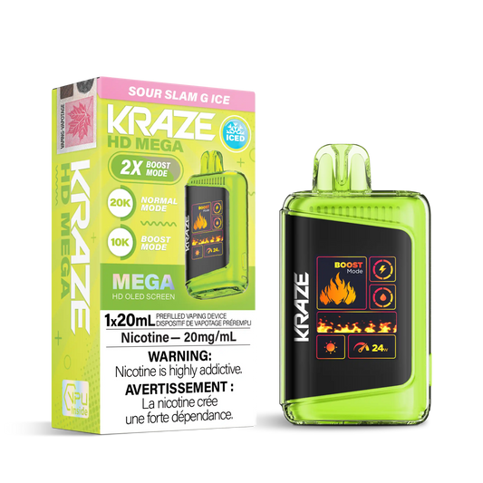 Sour Slam G Ice Kraze HD Mega - Disposable 20K
