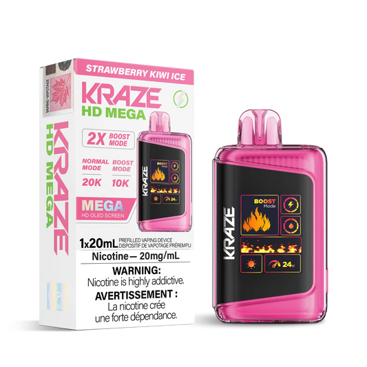 Strawberry Kiwi Ice Kraze HD Mega - Disposable 20K