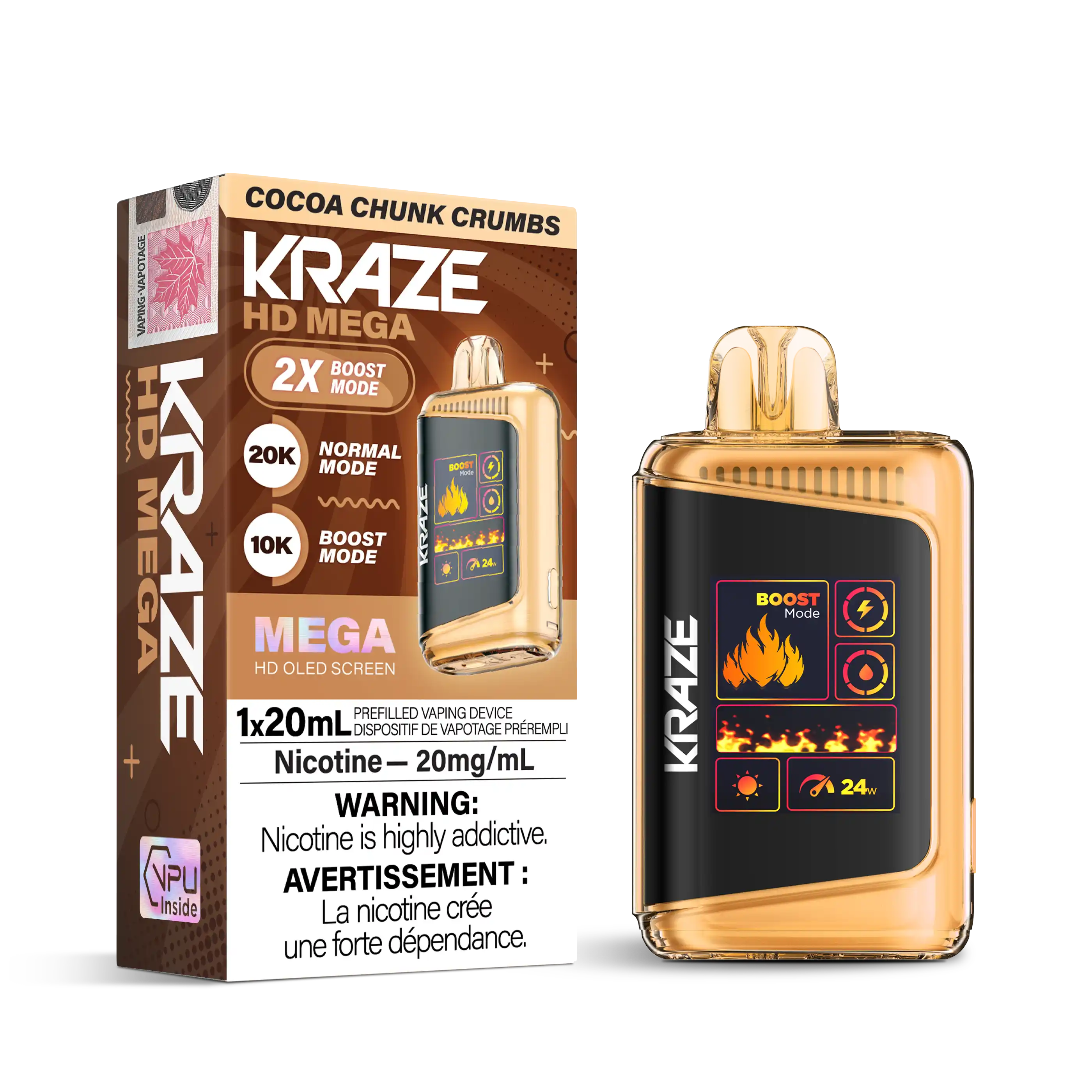 Cocoa Chunk Crumbs Kraze HD Mega - Disposable 20K
