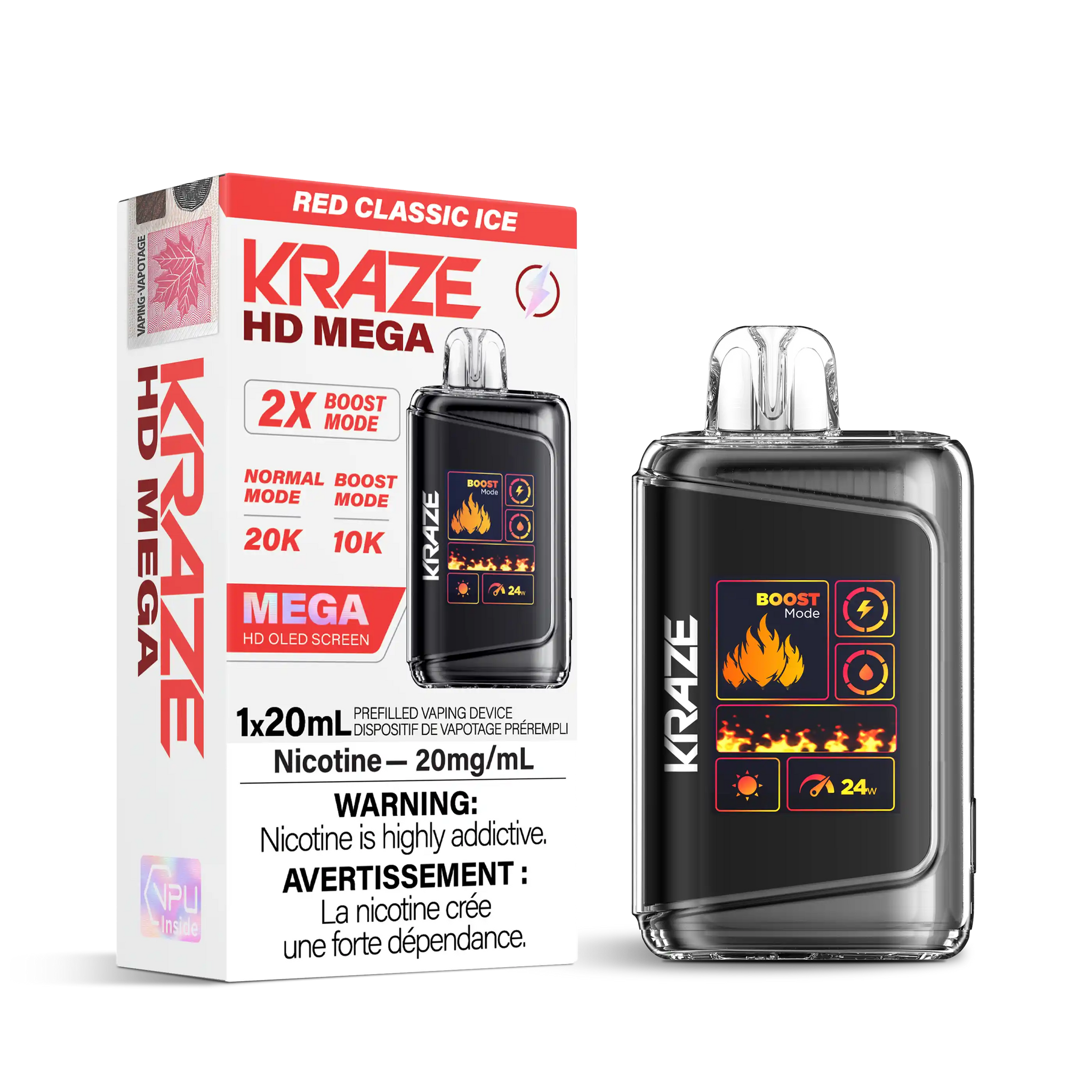 Red Classic Ice Kraze HD Mega - Disposable 20K