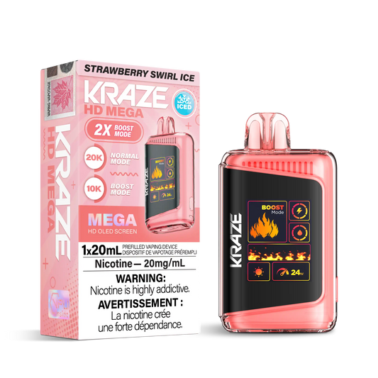 Strawberry Swirl Ice Kraze HD Mega - Disposable 20K