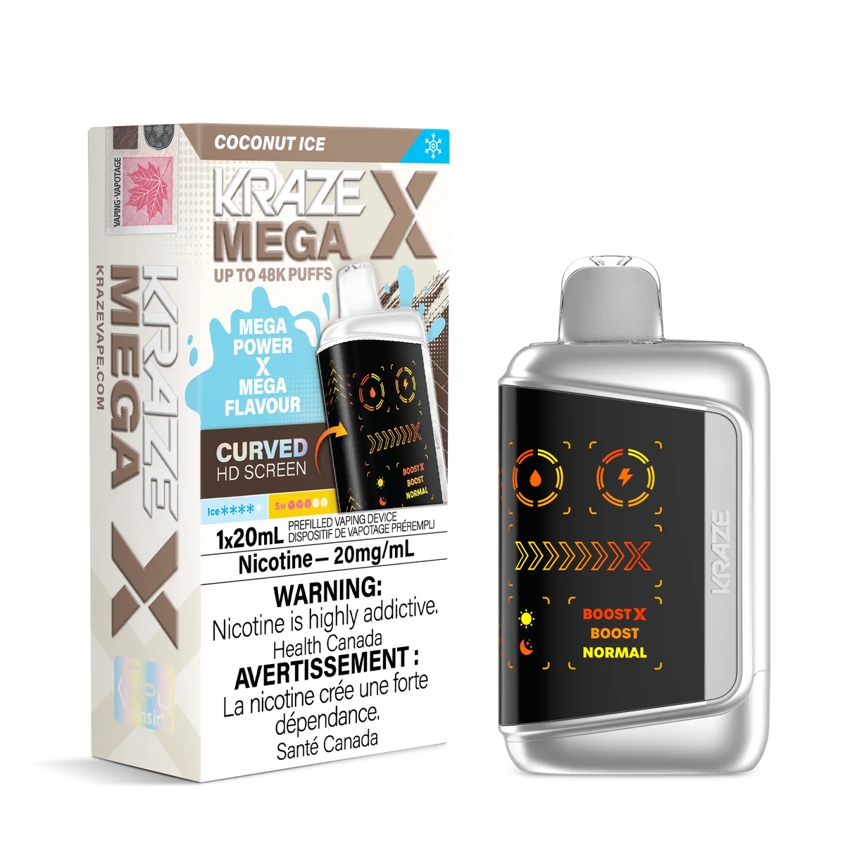 Coconut Ice Kraze Mega X - Disposable 48K by KRAZE