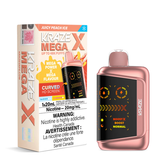 Juicy Peach Ice Kraze Mega X - Disposable 48K