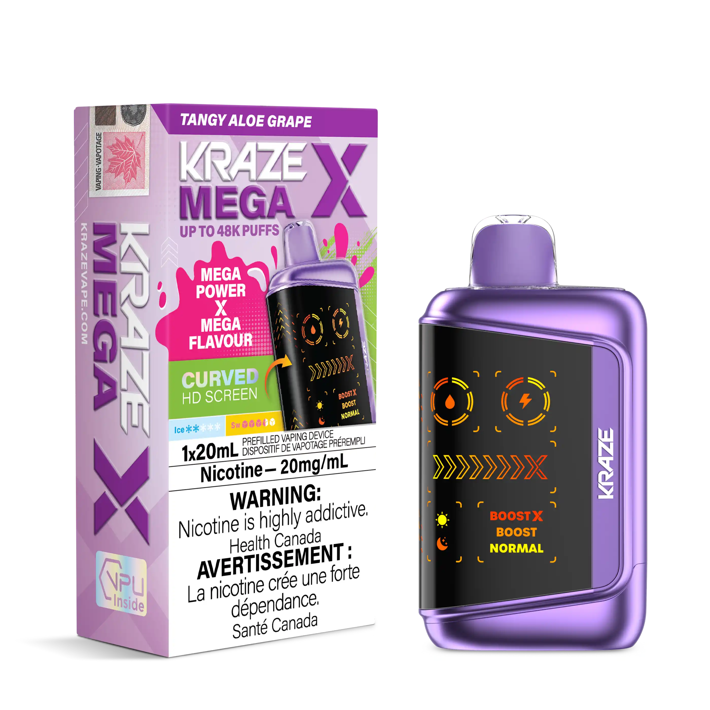 Tangy Aloe Grape Kraze Mega X - Disposable 48K