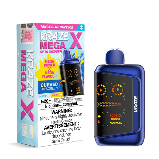 Tangy Blue Razz Ice Kraze Mega X - Disposable 48K
